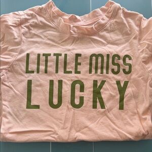 Girls' Pink 'Little Miss Lucky' Graphic Tee